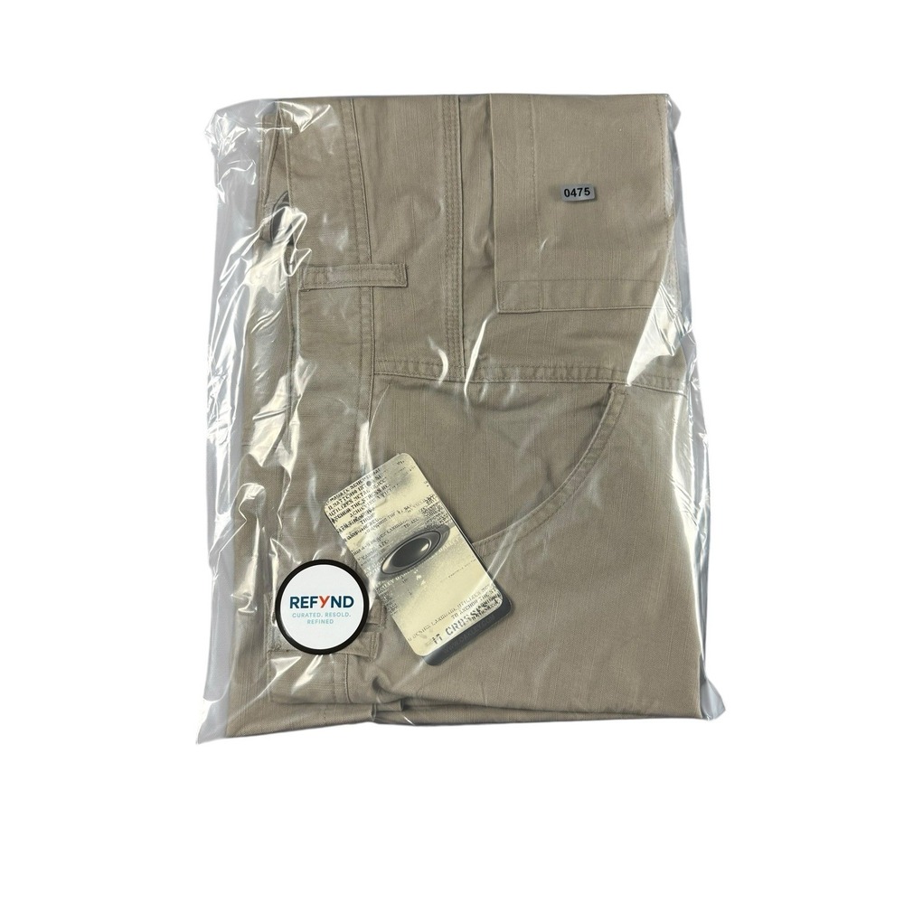 OAKLEY Shorts Mens 38 Khaki Fingerprint 2.8 Loose Fit Y2K Skate Golf 2006 NEW - Picture 13 of 13